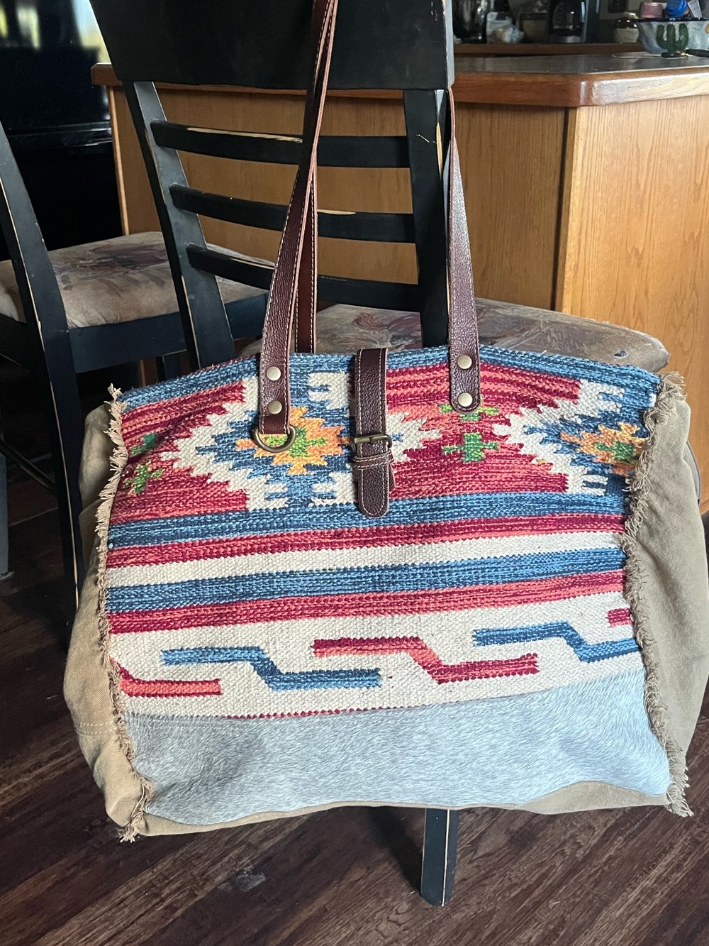 Aztec & Cowhide Wild Brook Weekender Bag